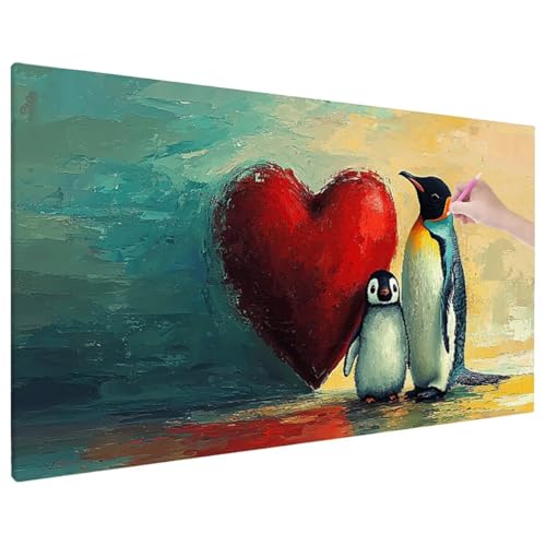 Diamond Painting Pinguin, Herz Diamond Painting Erwachsene Groß XXL 180x80 cm, 5D Runde Diamant Stickerei Erwachsene Mosaikherstellung Bastelset, Herbst Zimmer Deko Wohnzimmer, Weihnachtsgeschen D-56 Diamond Painting Pinguin, Herz Diamond Painting Erwachsene Groß XXL 180x80 cm, 5D Runde Diamant Stickerei Erwachsene Mosaikherstellung Bastelset, Herbst Zimmer Deko Wohnzimmer, Weihnachtsgeschen D-56 von Aynaeinn