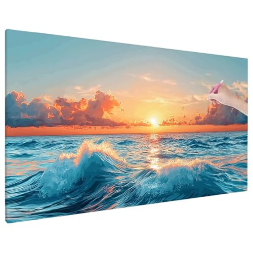 Diamond Painting Sonnenuntergang, Meer Diamond Painting Erwachsene Groß XXL 140x60 cm, 5D Runde Diamant Stickerei Erwachsene Mosaikherstellung Bastelset, Zimmer Deko Wohnzimmer, Weihnachtsgeschen C-24 Diamond Painting Sonnenuntergang, Meer Diamond Painting Erwachsene Groß XXL 140x60 cm, 5D Runde Diamant Stickerei Erwachsene Mosaikherstellung Bastelset, Zimmer Deko Wohnzimmer, Weihnachtsgeschen C-24 von Aynaeinn