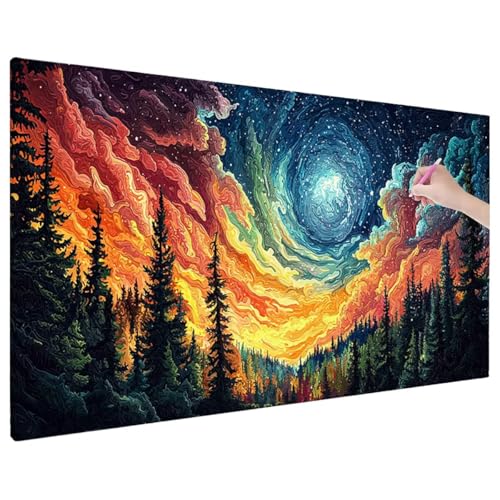 Diamond Painting Sternenhimmel, Abstrakt Diamond Painting Erwachsene Groß XXL 70x30 cm, 5D Runde Diamant Stickerei Erwachsene Mosaikherstellung Bastelset, Zimmer Deko Wohnzimmer, Herbstdeko R-45 Diamond Painting Sternenhimmel, Abstrakt Diamond Painting Erwachsene Groß XXL 70x30 cm, 5D Runde Diamant Stickerei Erwachsene Mosaikherstellung Bastelset, Zimmer Deko Wohnzimmer, Herbstdeko R-45 von Aynaeinn