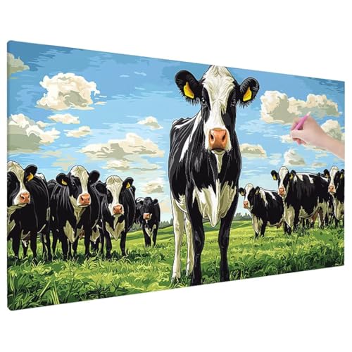 Diamond Painting Tiere, Kuh Diamond Painting Erwachsene Groß XXL 180x80 cm, 5D Runde Vollbohrer Diamant Stickerei Erwachsene Mosaikherstellung Bastelset, Zimmer Deko Wohnzimmer, Weihnachtsgeschen D-89 Diamond Painting Tiere, Kuh Diamond Painting Erwachsene Groß XXL 180x80 cm, 5D Runde Vollbohrer Diamant Stickerei Erwachsene Mosaikherstellung Bastelset, Zimmer Deko Wohnzimmer, Weihnachtsgeschen D-89 von Aynaeinn