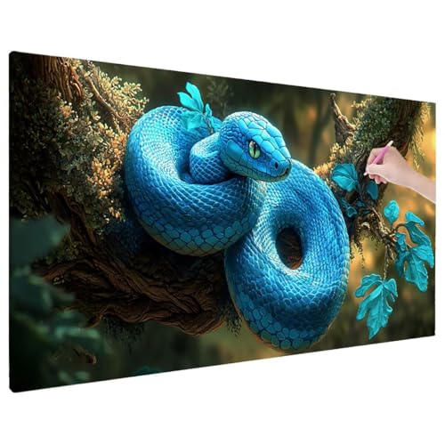 Diamond Painting Tiere, Schlange Diamond Painting Erwachsene Groß XXL 70x30 cm, 5D Runde Diamant Stickerei Erwachsene Mosaikherstellung Bastelset, Herbst Zimmer Deko Wohnzimmer, Weihnachtsgeschen C-96 Diamond Painting Tiere, Schlange Diamond Painting Erwachsene Groß XXL 70x30 cm, 5D Runde Diamant Stickerei Erwachsene Mosaikherstellung Bastelset, Herbst Zimmer Deko Wohnzimmer, Weihnachtsgeschen C-96 von Aynaeinn