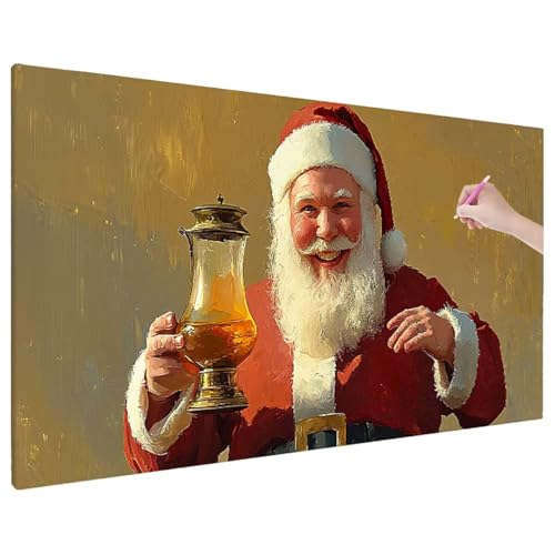 Diamond Painting Weihnachten, Ältere Diamond Painting Erwachsene Groß XXL 110x50 cm, 5D Runde Diamant Stickerei Erwachsene Mosaikherstellung Bastelset, Zimmer Deko Wohnzimmer, Weihnachtsgeschen D-50 von Aynaeinn