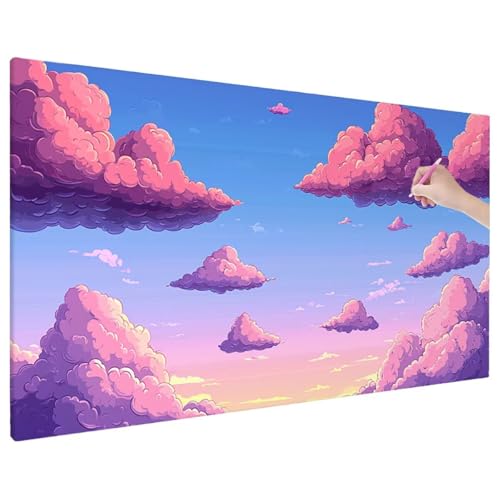 Diamond Painting Wolke, Fantasy Diamond Painting Erwachsene Groß XXL 70x30 cm, 5D Runde Diamant Stickerei Erwachsene Mosaikherstellung Bastelset, Herbst Zimmer Deko Wohnzimmer, Weihnachtsgeschen E-31 von Aynaeinn