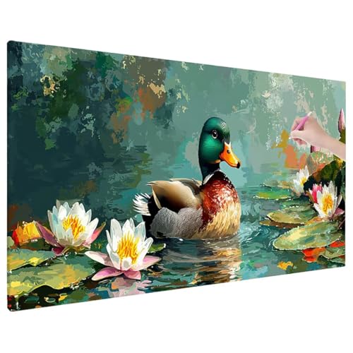 Ente Diamond Painting XXL, 5D Diamant Painting Bilder Blumen Muster mit Vollbohrer Leinwand, Diamond Art Malerei Stickerei Kreuzstich Set, Basteln Erwachsene Mosaikherstellung, Wanddeko 70x30 cm E-17 Ente Diamond Painting XXL, 5D Diamant Painting Bilder Blumen Muster mit Vollbohrer Leinwand, Diamond Art Malerei Stickerei Kreuzstich Set, Basteln Erwachsene Mosaikherstellung, Wanddeko 70x30 cm E-17 von Aynaeinn