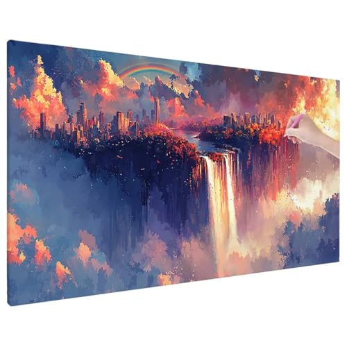 Herbst Diamond Painting XXL, 5D Diamant Painting Bilder Fantasy Muster mit Vollbohrer Leinwand, Diamond Art Stickerei Kreuzstich Set, Basteln Erwachsene Mosaikherstellung, Wanddeko 70x30 cm D-90 Herbst Diamond Painting XXL, 5D Diamant Painting Bilder Fantasy Muster mit Vollbohrer Leinwand, Diamond Art Stickerei Kreuzstich Set, Basteln Erwachsene Mosaikherstellung, Wanddeko 70x30 cm D-90 von Aynaeinn