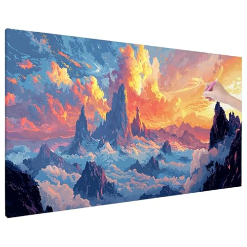 Landscape Diamond Painting XXL, 5D Diamant Painting Bilder Berge Muster mit Vollbohrer Leinwand, Diamond Art Stickerei Kreuzstich Set, Basteln Erwachsene Mosaikherstellung, Wanddeko 70x30 cm F-3 Landscape Diamond Painting XXL, 5D Diamant Painting Bilder Berge Muster mit Vollbohrer Leinwand, Diamond Art Stickerei Kreuzstich Set, Basteln Erwachsene Mosaikherstellung, Wanddeko 70x30 cm F-3 von Aynaeinn