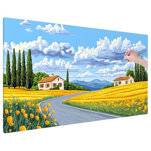 Landscape Diamond Painting XXL, 5D Diamant Painting Bilder Idyllisch Muster mit Vollbohrer Leinwand, Diamond Art Stickerei Kreuzstich Set, Basteln Erwachsene Mosaikherstellung, Wanddeko 90x40 cm F-42 von Aynaeinn