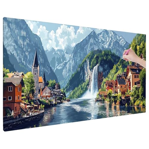 Landschaft Diamond Painting XXL, 5D Diamant Painting Bilder Herbst Muster mit Vollbohrer Leinwand, Diamond Art Stickerei Kreuzstich Set, Basteln Erwachsene Mosaikherstellung, Wanddeko 110x50 cm C-40 Landschaft Diamond Painting XXL, 5D Diamant Painting Bilder Herbst Muster mit Vollbohrer Leinwand, Diamond Art Stickerei Kreuzstich Set, Basteln Erwachsene Mosaikherstellung, Wanddeko 110x50 cm C-40 von Aynaeinn