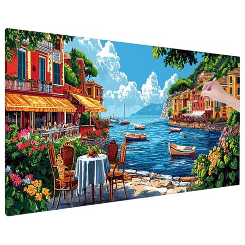Landschaft Diamond Painting XXL, 5D Diamant Painting Bilder Meer Muster mit Vollbohrer Leinwand, Diamond Art Stickerei Kreuzstich Set, Basteln Erwachsene Mosaikherstellung, Wanddeko 180x80 cm D-6 Landschaft Diamond Painting XXL, 5D Diamant Painting Bilder Meer Muster mit Vollbohrer Leinwand, Diamond Art Stickerei Kreuzstich Set, Basteln Erwachsene Mosaikherstellung, Wanddeko 180x80 cm D-6 von Aynaeinn