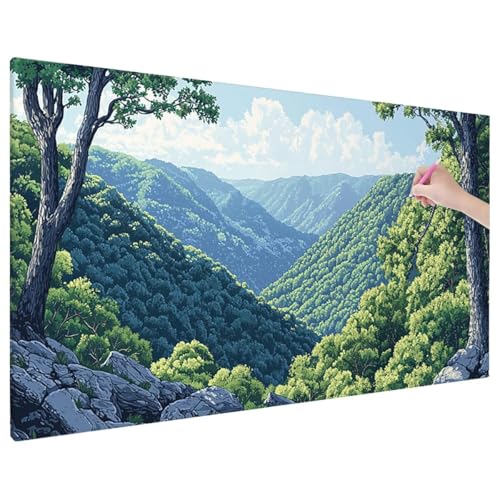 Landschaft Diamond Painting XXL, 5D Diamant Painting Bilder Wald Muster mit Vollbohrer Leinwand, Diamond Art Stickerei Kreuzstich Set, Basteln Erwachsene Mosaikherstellung, Wanddeko 220x100 cm D-45 Landschaft Diamond Painting XXL, 5D Diamant Painting Bilder Wald Muster mit Vollbohrer Leinwand, Diamond Art Stickerei Kreuzstich Set, Basteln Erwachsene Mosaikherstellung, Wanddeko 220x100 cm D-45 von Aynaeinn
