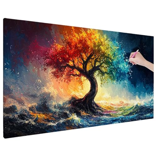 Lebensbaum Diamond Painting XXL, 5D Diamant Painting Bilder Fantasy Muster mit Vollbohrer Leinwand, Diamond Art Stickerei Kreuzstich Set, Basteln Erwachsene Mosaikherstellung, Wanddeko 180x80 cm D-36 Lebensbaum Diamond Painting XXL, 5D Diamant Painting Bilder Fantasy Muster mit Vollbohrer Leinwand, Diamond Art Stickerei Kreuzstich Set, Basteln Erwachsene Mosaikherstellung, Wanddeko 180x80 cm D-36 von Aynaeinn