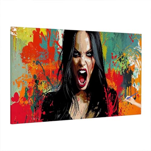 Malen Nach Zahlen Anime, Malen Nach Zahlen Erwachsene Frauen, DIY Set Erwachsene Paint by Numbers, Paint by Numbers mit 3 Pinseln und Acrylfarbe, Ölgemälde Kit Herbst Deko Wohnzimmer 220x100cm S-83 von Aynaeinn