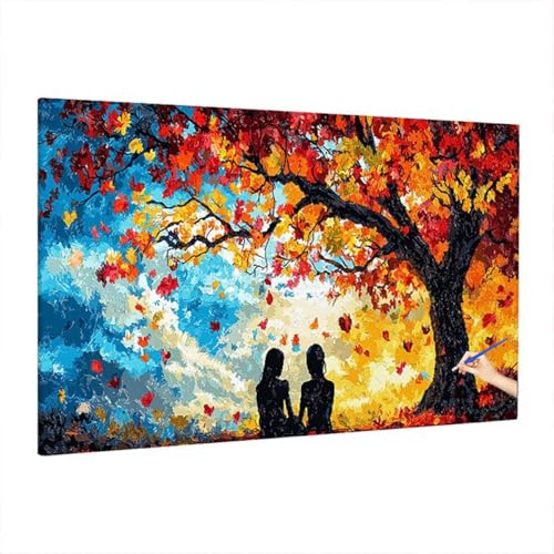Malen Nach Zahlen Baum, Malen Nach Zahlen Erwachsene Herbst, DIY Set Erwachsene Paint by Numbers, Paint by Numbers mit 3 Pinseln und Acrylfarbe, Ölgemälde Kit für Herbst Deko Wohnzimmer 70x30cm Z-0 Malen Nach Zahlen Baum, Malen Nach Zahlen Erwachsene Herbst, DIY Set Erwachsene Paint by Numbers, Paint by Numbers mit 3 Pinseln und Acrylfarbe, Ölgemälde Kit für Herbst Deko Wohnzimmer 70x30cm Z-0 von Aynaeinn