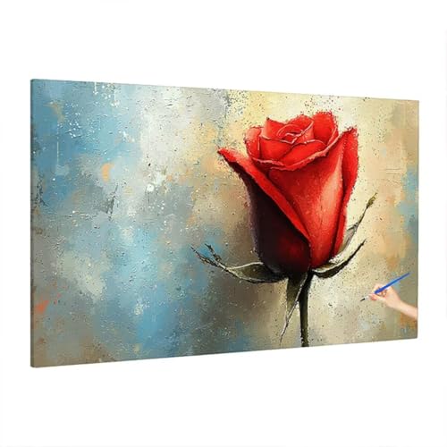 Malen Nach Zahlen Blumen, Malen Nach Zahlen Erwachsene Modern, DIY Set Erwachsene Paint by Numbers, Paint by Numbers mit 3 Pinseln und Acrylfarbe, Ölgemälde Kit Herbst Deko Wohnzimmer 220x100cm D-82 von Aynaeinn