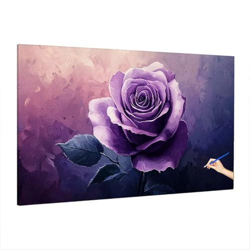 Malen Nach Zahlen Blumen, Malen Nach Zahlen Erwachsene Pflanzen, DIY Set Erwachsene Paint by Numbers, Paint by Numbers mit 3 Pinseln und Acrylfarbe, Ölgemälde Kit Herbst Deko Wohnzimmer 220x100cm D-16 von Aynaeinn