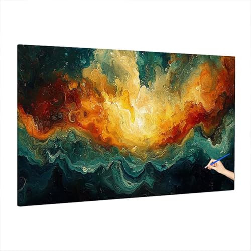 Malen Nach Zahlen Erwachsene Abstrakt, Modern Paint by Numbers Kreativ Set für Erwachsene, DIY Handgemalt Ölgemälde Kit mit 3 Pinseln, Acrylfarbe und Leinwand, Deko Wohnzimmer, Geschenke 180x80cm S-82 Malen Nach Zahlen Erwachsene Abstrakt, Modern Paint by Numbers Kreativ Set für Erwachsene, DIY Handgemalt Ölgemälde Kit mit 3 Pinseln, Acrylfarbe und Leinwand, Deko Wohnzimmer, Geschenke 180x80cm S-82 von Aynaeinn
