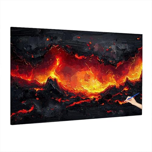 Malen Nach Zahlen Erwachsene Abstrakt 220x100cm, Groß DIY Malen Nach Zahlen Modern, Painting by Numbers Basteln Erwachsene, Ölgemälde Kit Basteln für Anfänger für Herbstdeko, Geschenke für Frauen D-89 von Aynaeinn