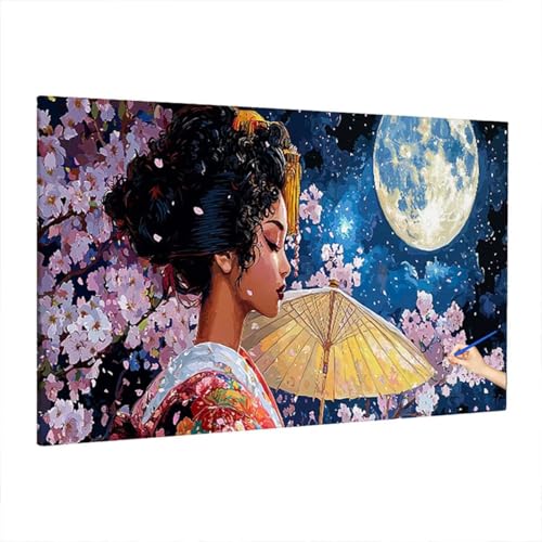 Malen Nach Zahlen Erwachsene Anime, Japan Paint by Numbers Kreativ Set für Erwachsene, DIY Handgemalt Ölgemälde Kit mit 3 Pinseln, Acrylfarbe und Leinwand für Deko Wohnzimmer, Geschenke 220x100cm D-51 von Aynaeinn