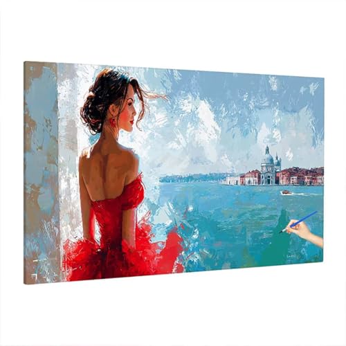 Malen Nach Zahlen Erwachsene Anime, Mädchen Paint by Numbers Kreativ Set für Erwachsene, DIY Handgemalt Ölgemälde Kit mit 3 Pinseln, Acrylfarbe und Leinwand, Deko Wohnzimmer, Geschenke 220x100cm S-7 von Aynaeinn
