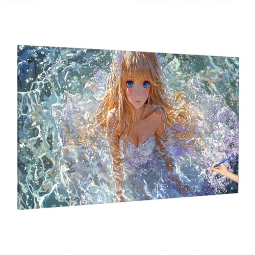 Malen Nach Zahlen Erwachsene Anime, Mädchen Paint by Numbers Kreativ Set für Erwachsene, DIY Handgemalt Ölgemälde Kit mit 3 Pinseln, Acrylfarbe und Leinwand für Deko Wohnzimmer, Geschenke 70x30cm S-46 Malen Nach Zahlen Erwachsene Anime, Mädchen Paint by Numbers Kreativ Set für Erwachsene, DIY Handgemalt Ölgemälde Kit mit 3 Pinseln, Acrylfarbe und Leinwand für Deko Wohnzimmer, Geschenke 70x30cm S-46 von Aynaeinn
