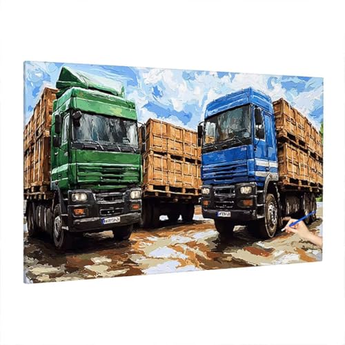 Malen Nach Zahlen Erwachsene Auto 140x60cm, Groß DIY Malen Nach Zahlen Modern, Painting by Numbers Basteln Erwachsene, Ölgemälde Kit Basteln für Anfänger für Herbstdeko, Geschenke für Frauen D-41 von Aynaeinn