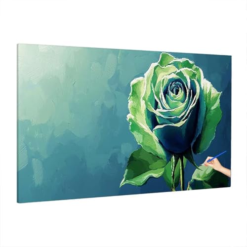 Malen Nach Zahlen Erwachsene Blumen, Abstrakt Paint by Numbers Kreativ Set für Erwachsene, DIY Handgemalt Ölgemälde Kit mit 3 Pinseln Acrylfarbe Leinwand, Deko Wohnzimmer, Geschenke 220x100cm Z-44 von Aynaeinn