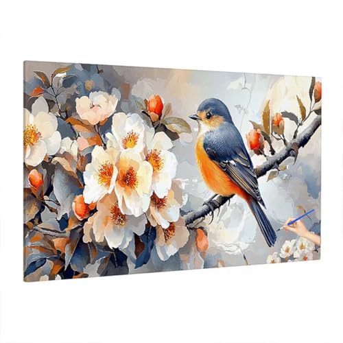 Malen Nach Zahlen Erwachsene Blumen, Vogel Paint by Numbers Kreativ Set für Erwachsene, DIY Handgemalt Ölgemälde Kit mit 3 Pinseln, Acrylfarbe und Leinwand für Deko Wohnzimmer, Geschenke 160x70cm S-28 Malen Nach Zahlen Erwachsene Blumen, Vogel Paint by Numbers Kreativ Set für Erwachsene, DIY Handgemalt Ölgemälde Kit mit 3 Pinseln, Acrylfarbe und Leinwand für Deko Wohnzimmer, Geschenke 160x70cm S-28 von Aynaeinn