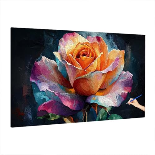 Malen Nach Zahlen Erwachsene Blumen 110x50cm, Groß DIY Malen Nach Zahlen Farbe, Painting by Numbers Basteln Erwachsene, Ölgemälde Kit Basteln für Anfänger für Herbstdeko, Geschenke für Frauen S-63 von Aynaeinn