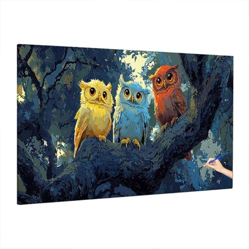 Malen Nach Zahlen Erwachsene Eule 180x80cm, Groß DIY Malen Nach Zahlen Kinder, Painting by Numbers Basteln Erwachsene, Ölgemälde Kit Basteln für Anfänger für Herbstdeko, Geschenke für Frauen D-38 Malen Nach Zahlen Erwachsene Eule 180x80cm, Groß DIY Malen Nach Zahlen Kinder, Painting by Numbers Basteln Erwachsene, Ölgemälde Kit Basteln für Anfänger für Herbstdeko, Geschenke für Frauen D-38 von Aynaeinn