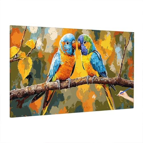 Malen Nach Zahlen Erwachsene Herbst, Tiere Paint by Numbers Kreativ Set für Erwachsene, DIY Handgemalt Ölgemälde Kit mit 3 Pinseln, Acrylfarbe und Leinwand, Deko Wohnzimmer, Geschenke 220x100cm S-76 von Aynaeinn