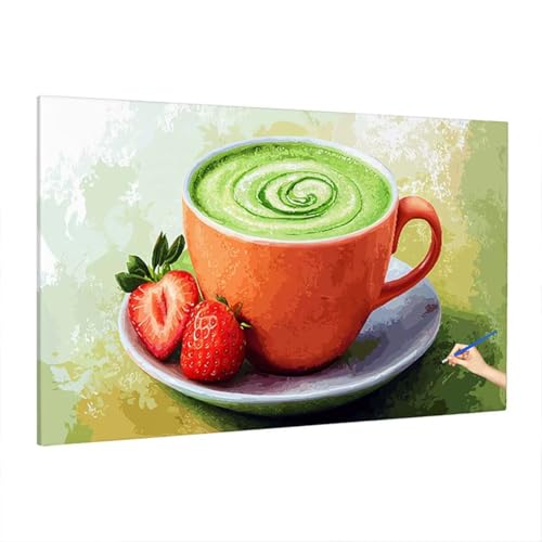 Malen Nach Zahlen Erwachsene Kaffee 220x100cm, Groß DIY Malen Nach Zahlen Modern, Painting by Numbers Basteln Erwachsene, Ölgemälde Kit Basteln für Anfänger für Herbstdeko, Geschenke für Frauen Z-16 von Aynaeinn