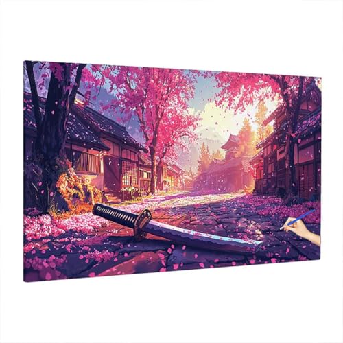 Malen Nach Zahlen Erwachsene Landschaft 220x100cm, Groß DIY Malen Nach Zahlen Anime, Painting by Numbers Basteln Erwachsene, Ölgemälde Kit Basteln für Anfänger, Herbstdeko, Geschenke für Frauen D-26 von Aynaeinn