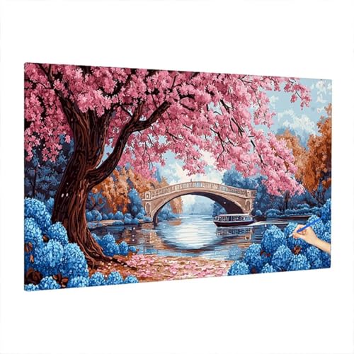 Malen Nach Zahlen Erwachsene Landschaft 90x40cm, Groß DIY Malen Nach Zahlen Ländlich, Painting by Numbers Basteln Erwachsene, Ölgemälde Kit für Anfänger für Herbstdeko, Geschenke für Frauen S-87 von Aynaeinn
