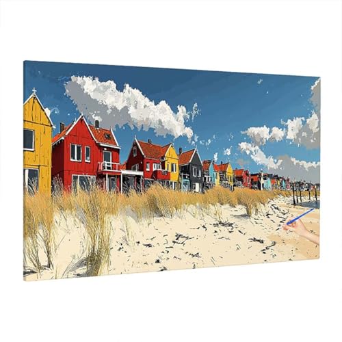 Malen Nach Zahlen Erwachsene Landschaft 90x40cm, Groß DIY Malen Nach Zahlen Modern, Painting by Numbers Basteln Erwachsene, Ölgemälde Kit Basteln für Anfänger für Herbstdeko, Geschenke für Frauen D-74 von Aynaeinn