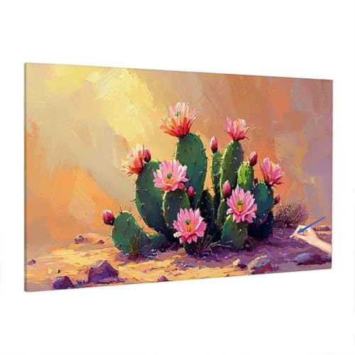 Malen Nach Zahlen Erwachsene Pflanzen, Blumen Paint by Numbers Kreativ Set für Erwachsene, DIY Handgemalt Ölgemälde Kit mit 3 Pinseln, Acrylfarbe und Leinwand, Deko Wohnzimmer, Geschenke 90x40cm S-64 von Aynaeinn