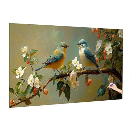 Malen Nach Zahlen Erwachsene Retro, Blumen Paint by Numbers Kreativ Set für Erwachsene, DIY Handgemalt Ölgemälde Kit mit 3 Pinseln, Acrylfarbe und Leinwand, Deko Wohnzimmer, Geschenke 220x100cm D-99 von Aynaeinn