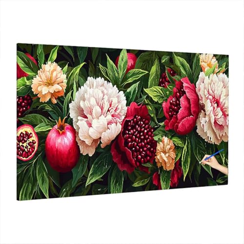 Malen Nach Zahlen Erwachsene Retro 220x100cm, Groß DIY Malen Nach Zahlen Blumen, Painting by Numbers Basteln Erwachsene, Ölgemälde Kit Basteln für Anfänger für Herbstdeko, Geschenke für Frauen S-45 von Aynaeinn