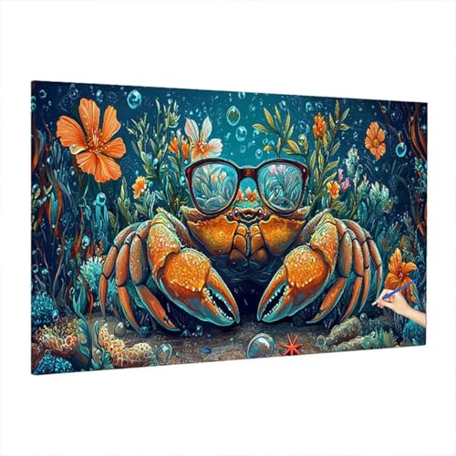 Malen Nach Zahlen Erwachsene Tiere, Blumen Paint by Numbers Kreativ Set für Erwachsene, DIY Handgemalt Ölgemälde Kit mit 3 Pinseln, Acrylfarbe und Leinwand für Deko Wohnzimmer, Geschenke 180x80cm S-85 von Aynaeinn