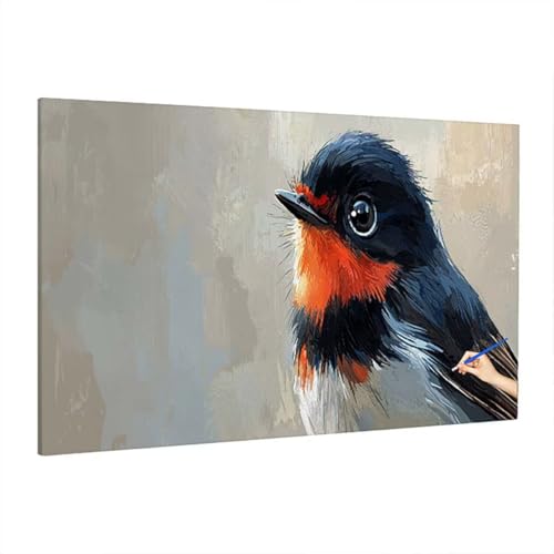 Malen Nach Zahlen Erwachsene Tiere 110x50cm, Groß DIY Malen Nach Zahlen Vogel, Painting by Numbers Basteln Erwachsene, Ölgemälde Kit Basteln für Anfänger für Herbstdeko, Geschenke für Frauen D-50 von Aynaeinn