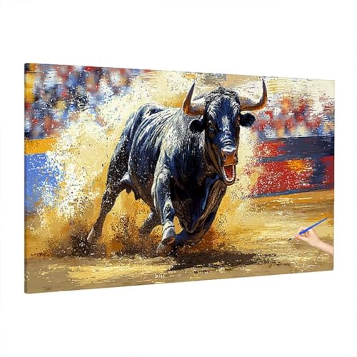 Malen Nach Zahlen Erwachsene Tiere 180x80cm, Groß DIY Malen Nach Zahlen Ochse, Painting by Numbers Basteln Erwachsene, Ölgemälde Kit Basteln für Anfänger für Herbstdeko, Geschenke für Frauen S-15 Malen Nach Zahlen Erwachsene Tiere 180x80cm, Groß DIY Malen Nach Zahlen Ochse, Painting by Numbers Basteln Erwachsene, Ölgemälde Kit Basteln für Anfänger für Herbstdeko, Geschenke für Frauen S-15 von Aynaeinn