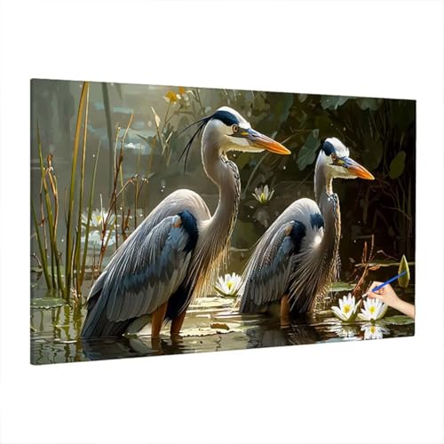 Malen Nach Zahlen Erwachsene Tiere 90x40cm, Groß DIY Malen Nach Zahlen Blumen, Painting by Numbers Basteln Erwachsene, Ölgemälde Kit Basteln für Anfänger für Herbstdeko, Geschenke für Frauen Z-7 von Aynaeinn