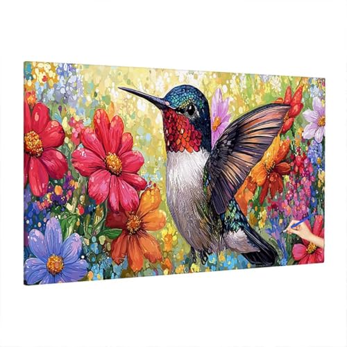 Malen Nach Zahlen Erwachsene Vogel 220x100cm, Groß DIY Malen Nach Zahlen Blumen, Painting by Numbers Basteln Erwachsene, Ölgemälde Kit Basteln für Anfänger für Herbstdeko, Geschenke für Frauen S-84 von Aynaeinn