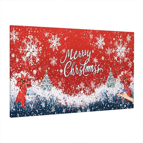 Malen Nach Zahlen Erwachsene Weihnachten 70x30cm, Groß DIY Malen Nach Zahlen Abstrakt, Painting by Numbers Basteln Erwachsene, Ölgemälde Kit für Anfänger für Herbstdeko, Geschenke für Frauen D-35 von Aynaeinn