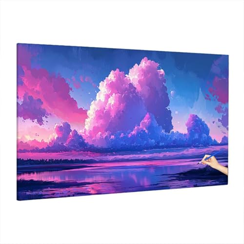 Malen Nach Zahlen Landschaft, Malen Nach Zahlen Erwachsene Fantasy, DIY Set Erwachsene Paint by Numbers, Paint by Numbers mit 3 Pinseln und Acrylfarbe, Ölgemälde Kit Deko Wohnzimmer 180x80cm S-62 Malen Nach Zahlen Landschaft, Malen Nach Zahlen Erwachsene Fantasy, DIY Set Erwachsene Paint by Numbers, Paint by Numbers mit 3 Pinseln und Acrylfarbe, Ölgemälde Kit Deko Wohnzimmer 180x80cm S-62 von Aynaeinn