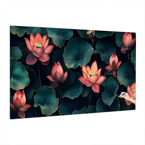 Malen Nach Zahlen Pflanzen, Malen Nach Zahlen Erwachsene Blumen, DIY Set Erwachsene Paint by Numbers, Paint by Numbers mit 3 Pinseln und Acrylfarbe, Ölgemälde Kit Herbst Deko Wohnzimmer 220x100cm S-5 von Aynaeinn