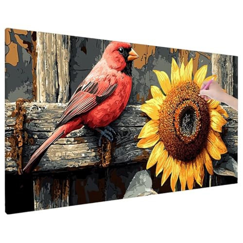 Sonnenblumen Diamond Painting XXL, 5D Diamant Painting Bilder Vogel Muster mit Vollbohrer Leinwand, Diamond Art Stickerei Kreuzstich Set, Basteln Erwachsene Mosaikherstellung, Wanddeko 70x30 cm C-91 Sonnenblumen Diamond Painting XXL, 5D Diamant Painting Bilder Vogel Muster mit Vollbohrer Leinwand, Diamond Art Stickerei Kreuzstich Set, Basteln Erwachsene Mosaikherstellung, Wanddeko 70x30 cm C-91 von Aynaeinn