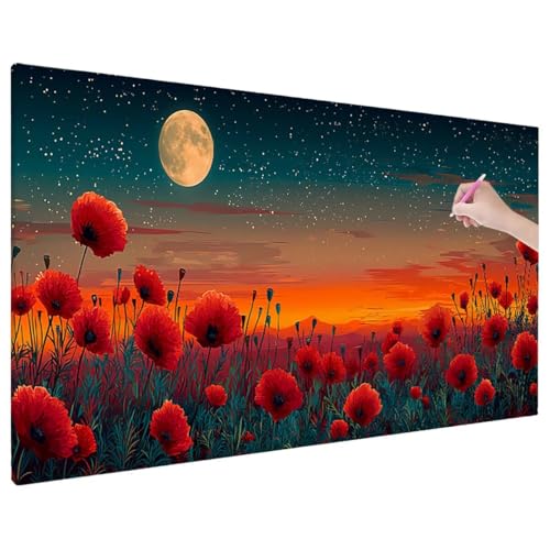 Sternenhimmel Diamond Painting XXL, 5D Diamant Painting Bilder Blumen Muster mit Vollbohrer Leinwand, Diamond Art Stickerei Kreuzstich Set, Basteln Erwachsene Mosaikherstellung, Wanddeko 90x40 cm D-54 Sternenhimmel Diamond Painting XXL, 5D Diamant Painting Bilder Blumen Muster mit Vollbohrer Leinwand, Diamond Art Stickerei Kreuzstich Set, Basteln Erwachsene Mosaikherstellung, Wanddeko 90x40 cm D-54 von Aynaeinn