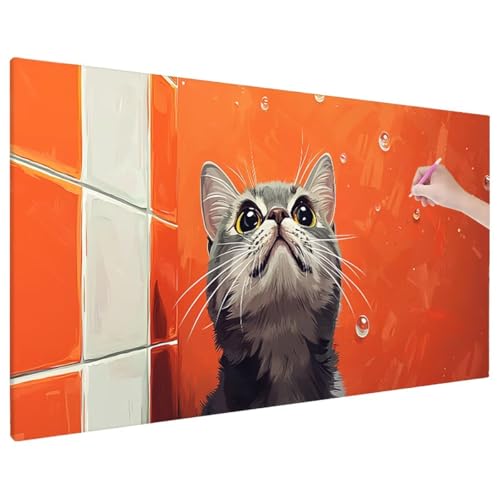 Tiere Diamond Painting XXL, 5D Diamant Painting Bilder Cat Muster mit Vollbohrer Leinwand, Diamond Art Malerei Stickerei Kreuzstich Set, Basteln Erwachsene Mosaikherstellung, Wanddeko 180x80 cm C-61 Tiere Diamond Painting XXL, 5D Diamant Painting Bilder Cat Muster mit Vollbohrer Leinwand, Diamond Art Malerei Stickerei Kreuzstich Set, Basteln Erwachsene Mosaikherstellung, Wanddeko 180x80 cm C-61 von Aynaeinn