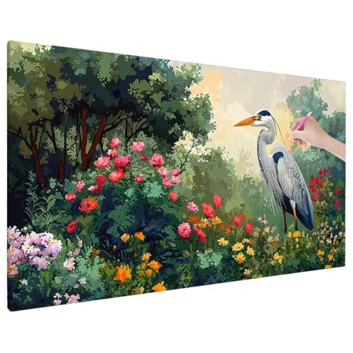 Vogel Diamond Painting XXL, 5D Diamant Painting Bilder Blumen Muster mit Vollbohrer Leinwand, Diamond Art Malerei Stickerei Kreuzstich Set, Basteln Erwachsene Mosaikherstellung, Wanddeko 70x30 cm F-36 Vogel Diamond Painting XXL, 5D Diamant Painting Bilder Blumen Muster mit Vollbohrer Leinwand, Diamond Art Malerei Stickerei Kreuzstich Set, Basteln Erwachsene Mosaikherstellung, Wanddeko 70x30 cm F-36 von Aynaeinn