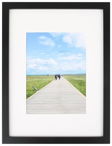Aynoo Posterrahmen, 28,9 x 43,2 cm, schwarz, mit Passepartout, Holz-Bilderrahmen oder Display-Poster, 28,9 x 43,2 cm, Holz, 1 Stück von Aynoo